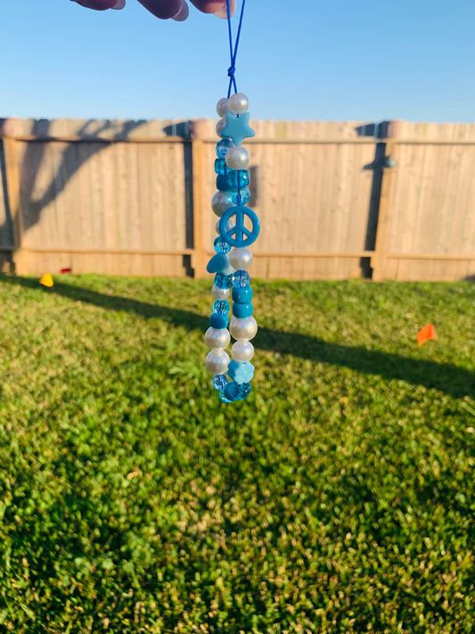 blue phone charm