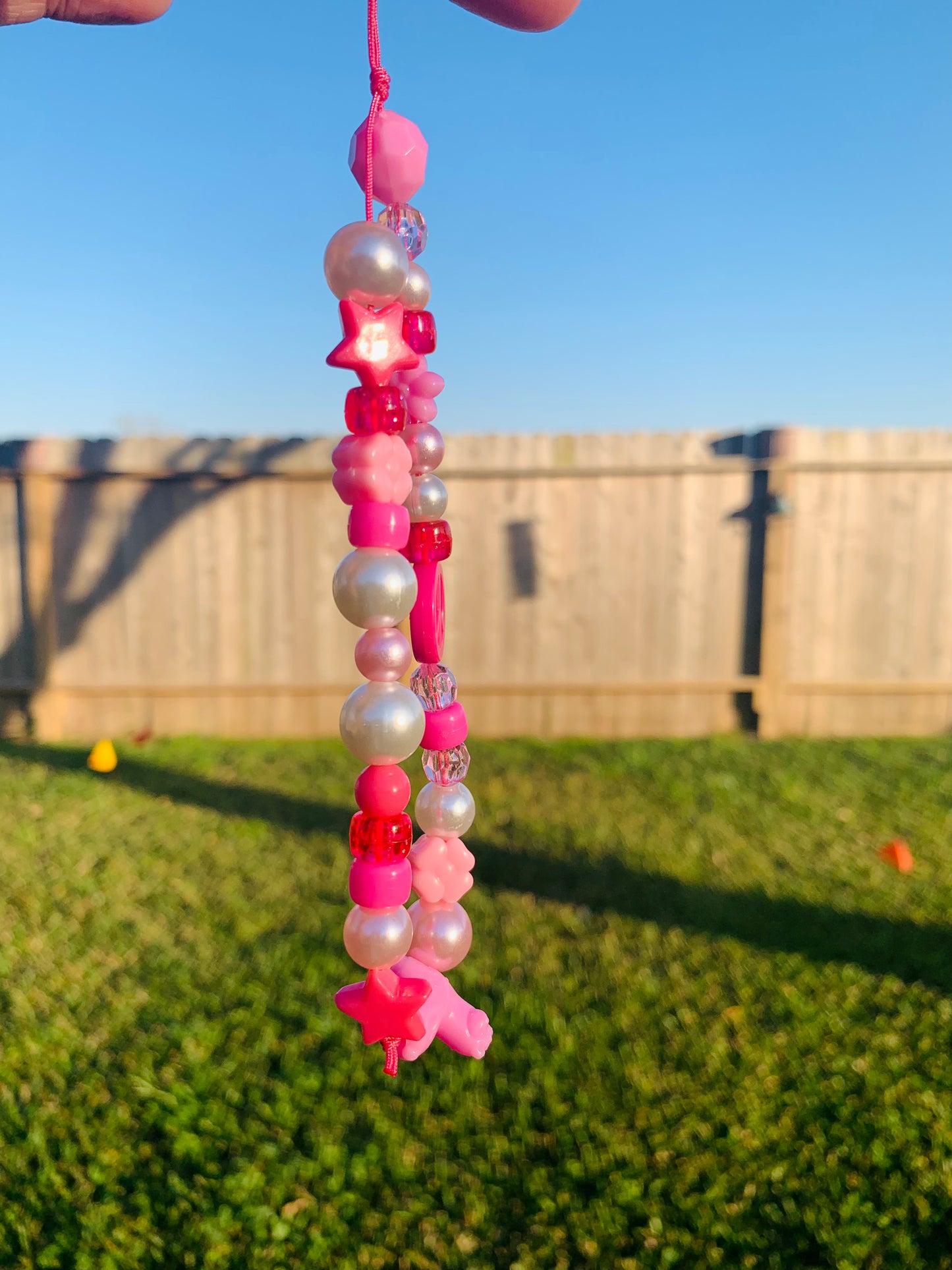 pink phone charm